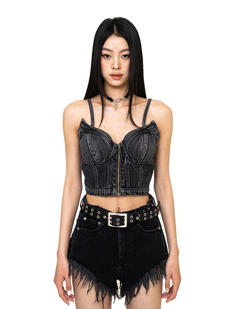Wild Black Demon Denim Vest