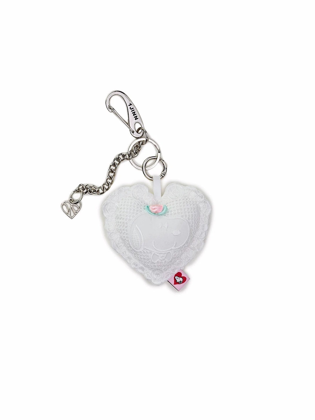 Snoopy Heart Lace Padded Charm