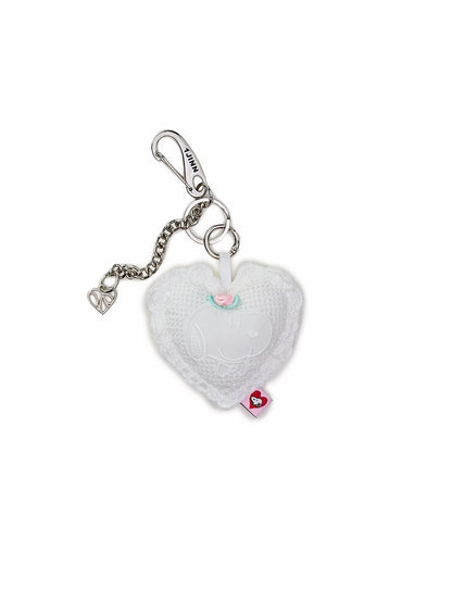 Snoopy Heart Lace Padded Charm