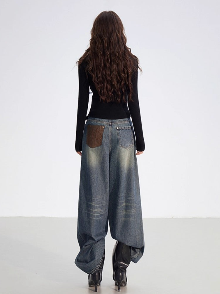 Black &amp; Beige Faux Layered Knit