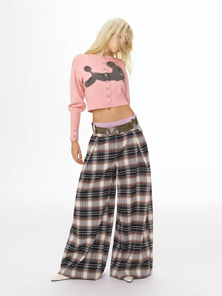 Manchester Plaid Wide Pants