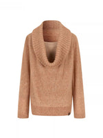 Draped Neck Knit Sweater