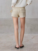 Belted Suede Mini Skirt