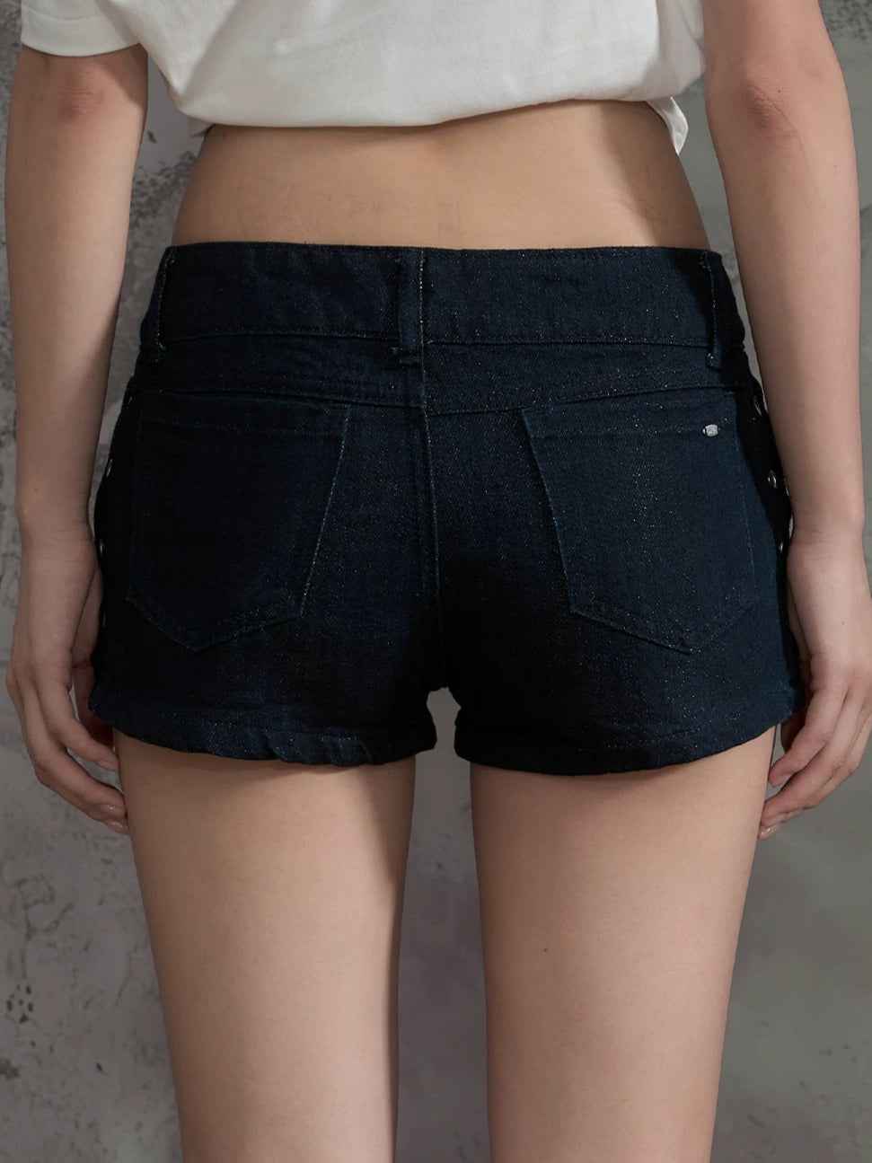 Stud Denim Shorts