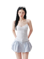 Blue Gingham Lace Camisole