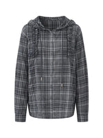 Vintage Plaid Hooded Oversized Shirt