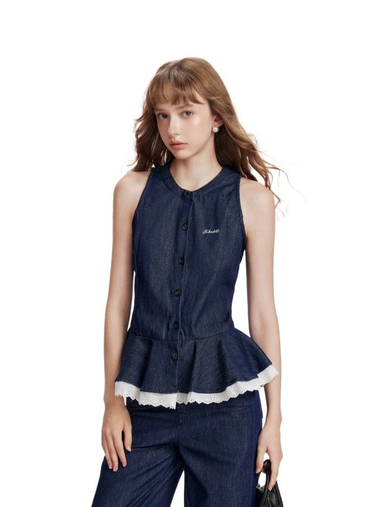 Lace Denim Set