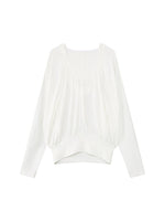 Lyocell Pleated Hoodie Top