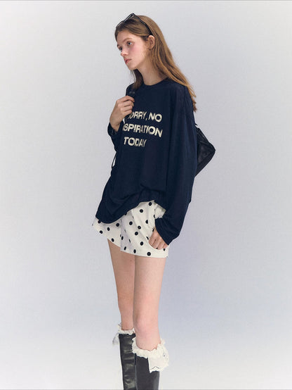 Letter Print Long Sleeve Top