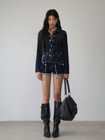 Straight-leg Cuffed Denim Shorts