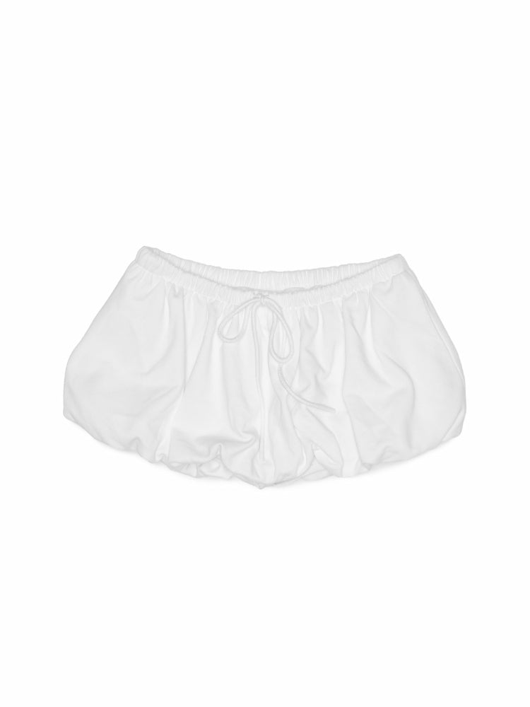 Solid Color Sweatshirt Fabric Drawstring 3D Tulip Skirt