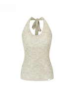 Sequin Knit Halter Top