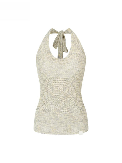 Sequin Knit Halter Top