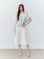 Relaxed Linen Cargo Shorts