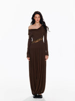 Tencel Wool Lace Waist Knit Dress
