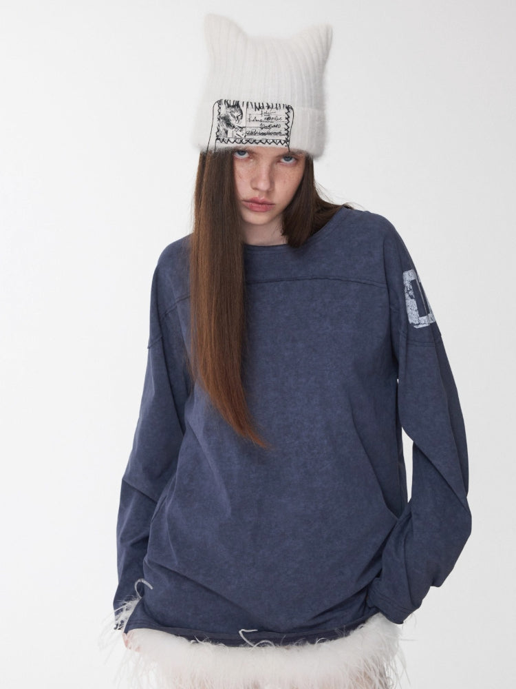 Football Rhinestone Long Sleeve Tee