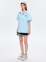 Multi-Doll Cotton Round-Neck T-Shirt