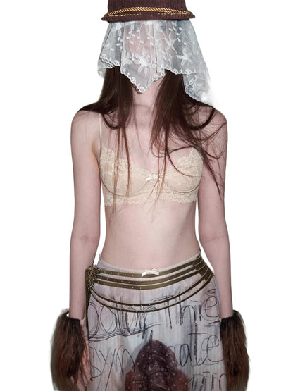 Lace Mesh Soft-Wire Bra