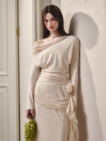 Breathe Lace Off-Shoulder Blouse & Skirt Set