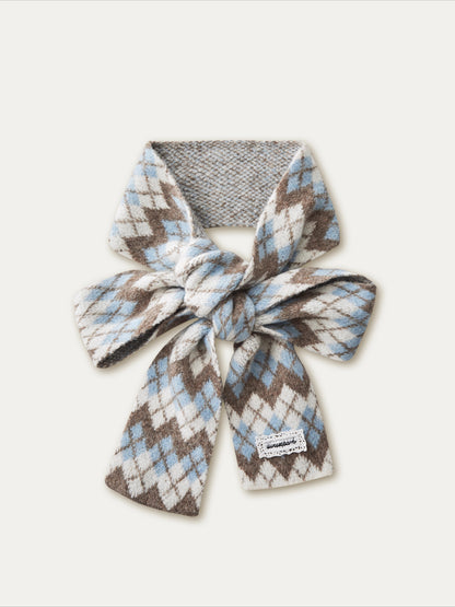 Retro Knit Ribbon Scarf