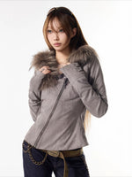 Suede Collar Jacket