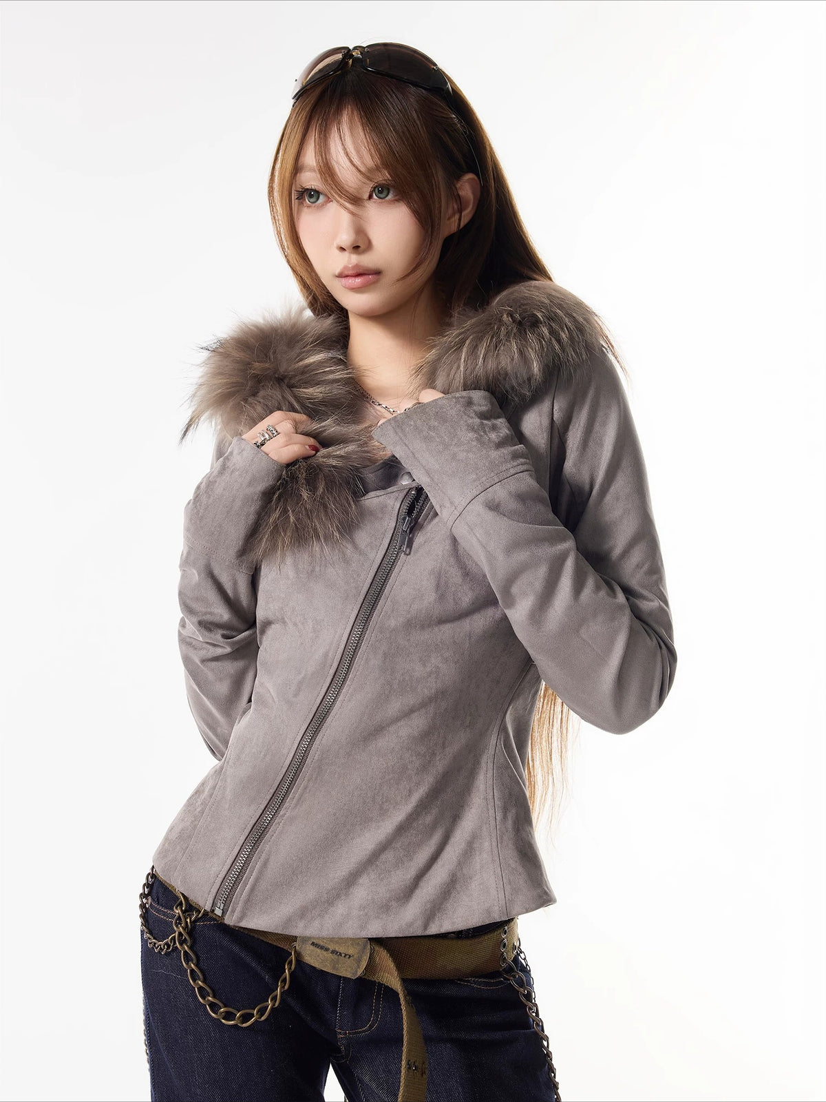 Suede Collar Jacket