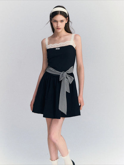 Lace Bow Slip Dress