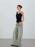 Lace Panel Satin Camisole