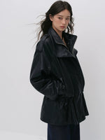 Urban Textured PU Down Jacket