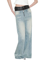 Vintage Dual Waistband Straight-Leg Jeans