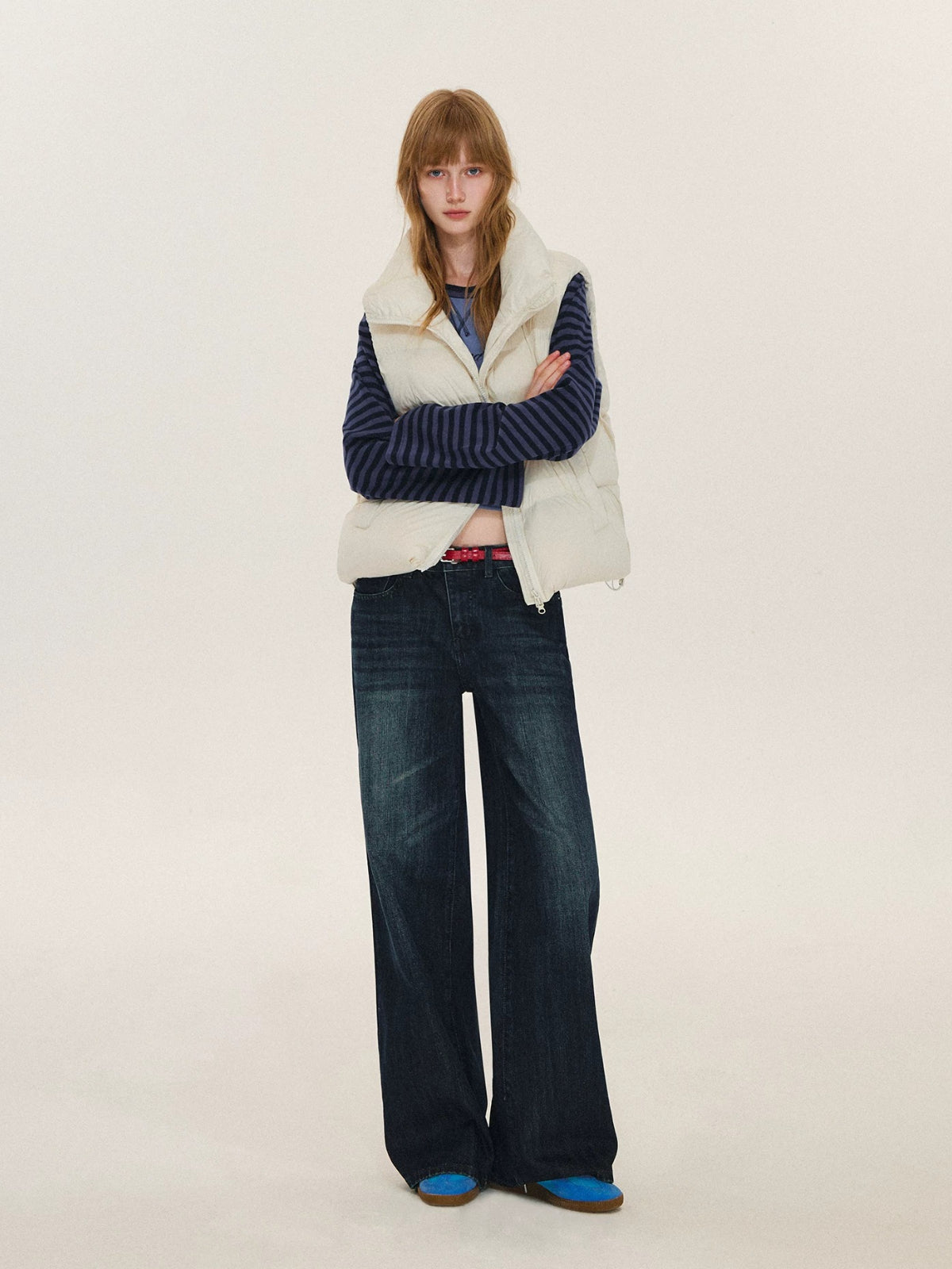 Stand Collar Quilted Down Vest