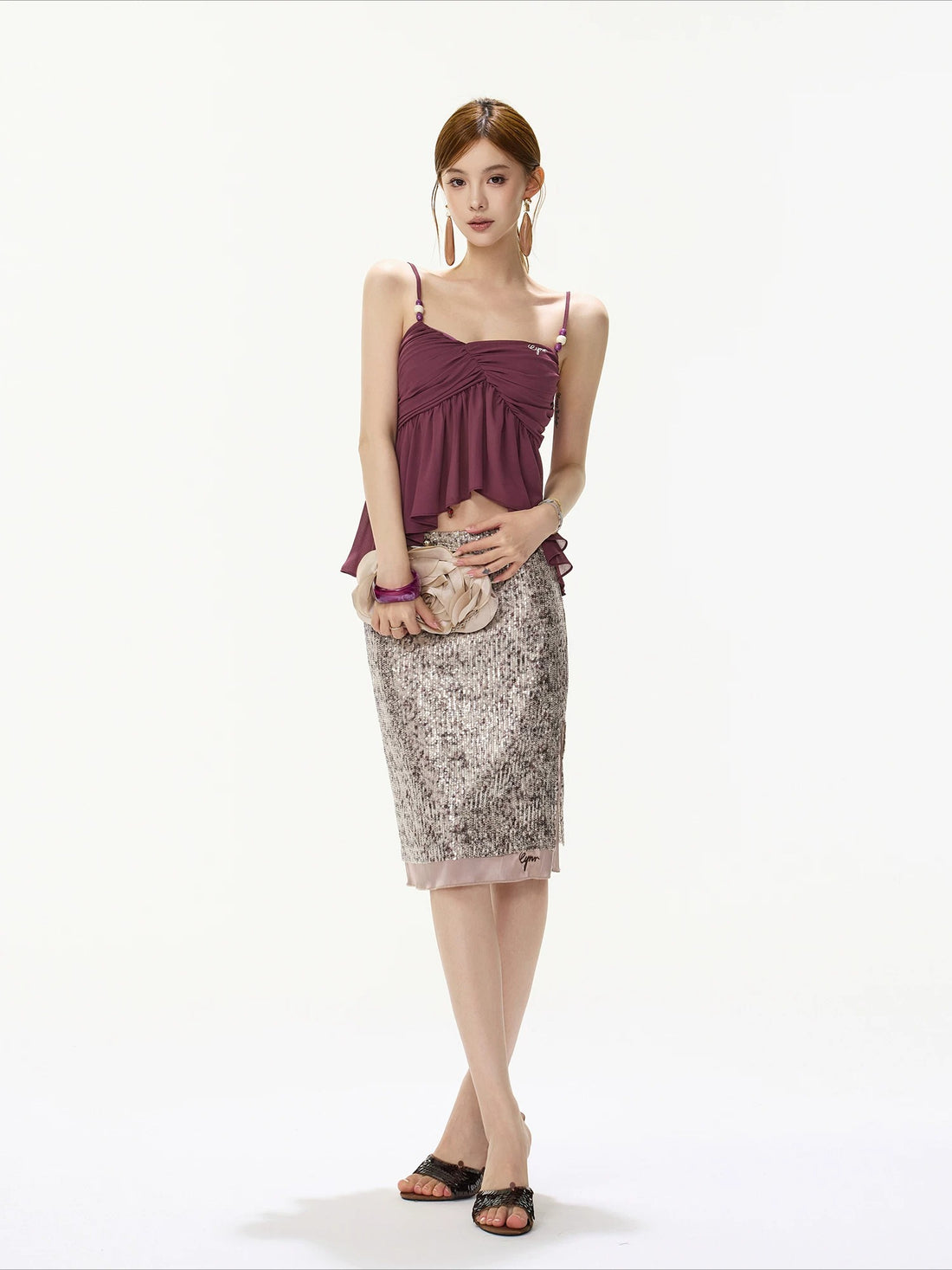 Beaded Cami Crop Top