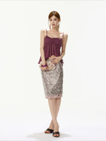 Beaded Cami Crop Top