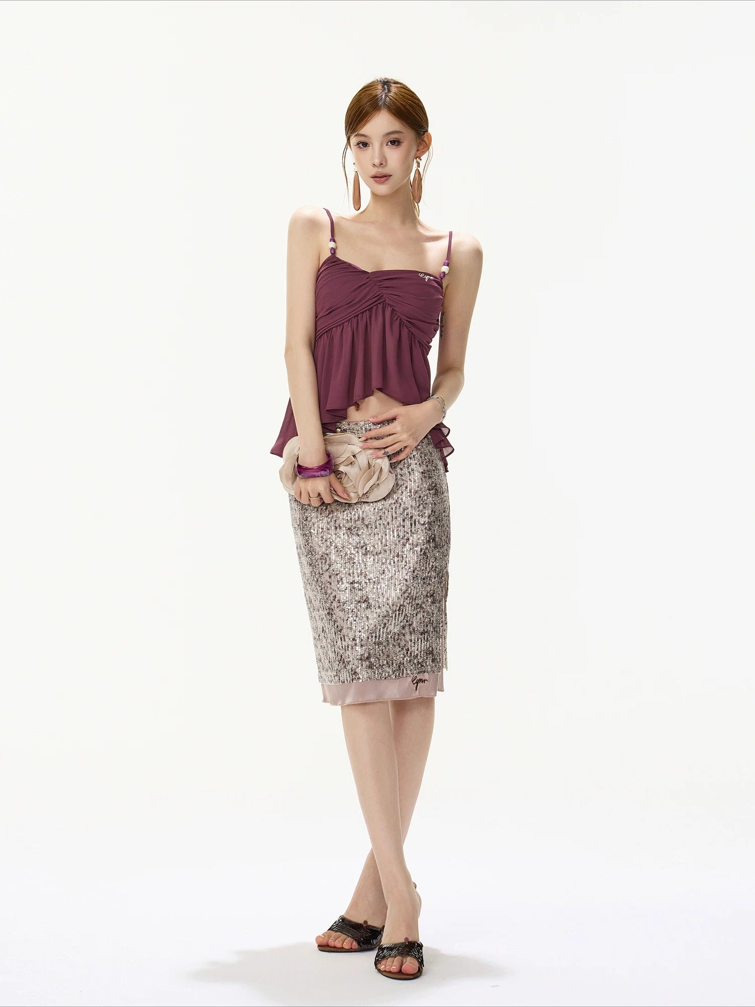 Beaded Cami Crop Top
