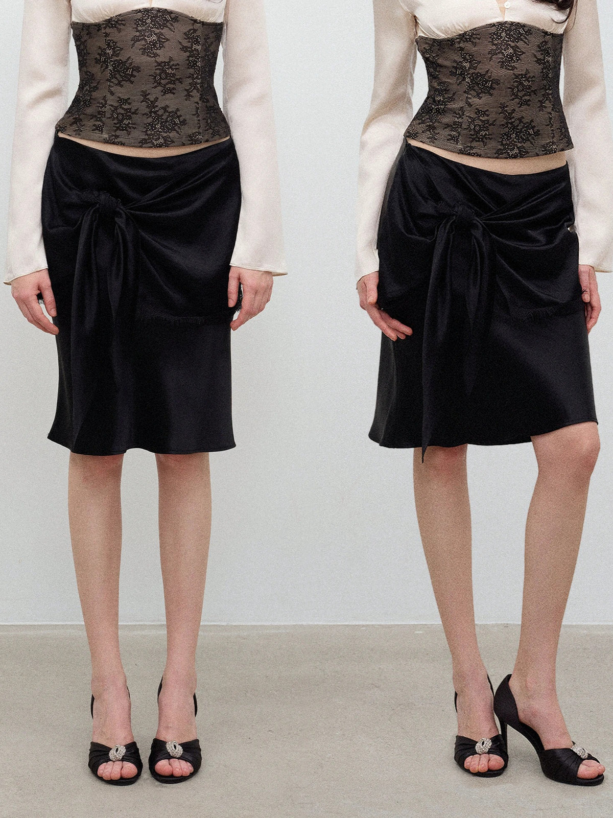 Acetate Lace Fishtail Skirt
