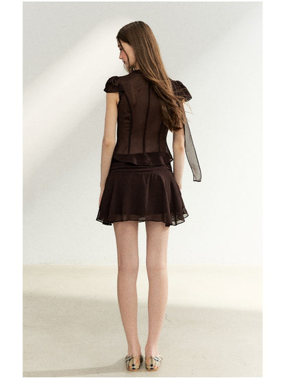 Tie-Waist Ruffle Skirt Set