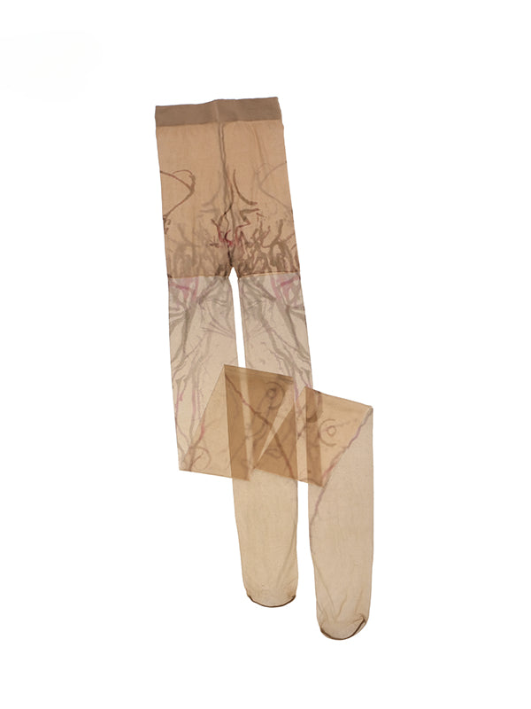 Printed Iridescent Stockings