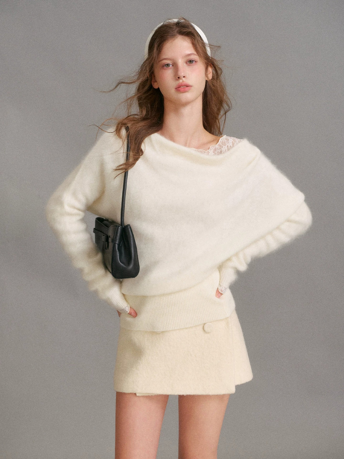 Wool Blend A-Line Skirt