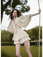Romantic Ruffle Sleeve Dress