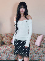 Polka Dot Lace Skirt