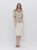 Asymmetric Satin Skirt