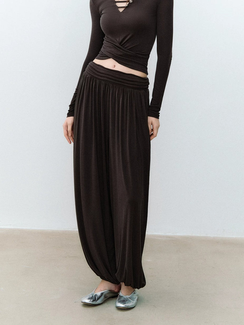 Brown Twist Top &amp; Skirt Set