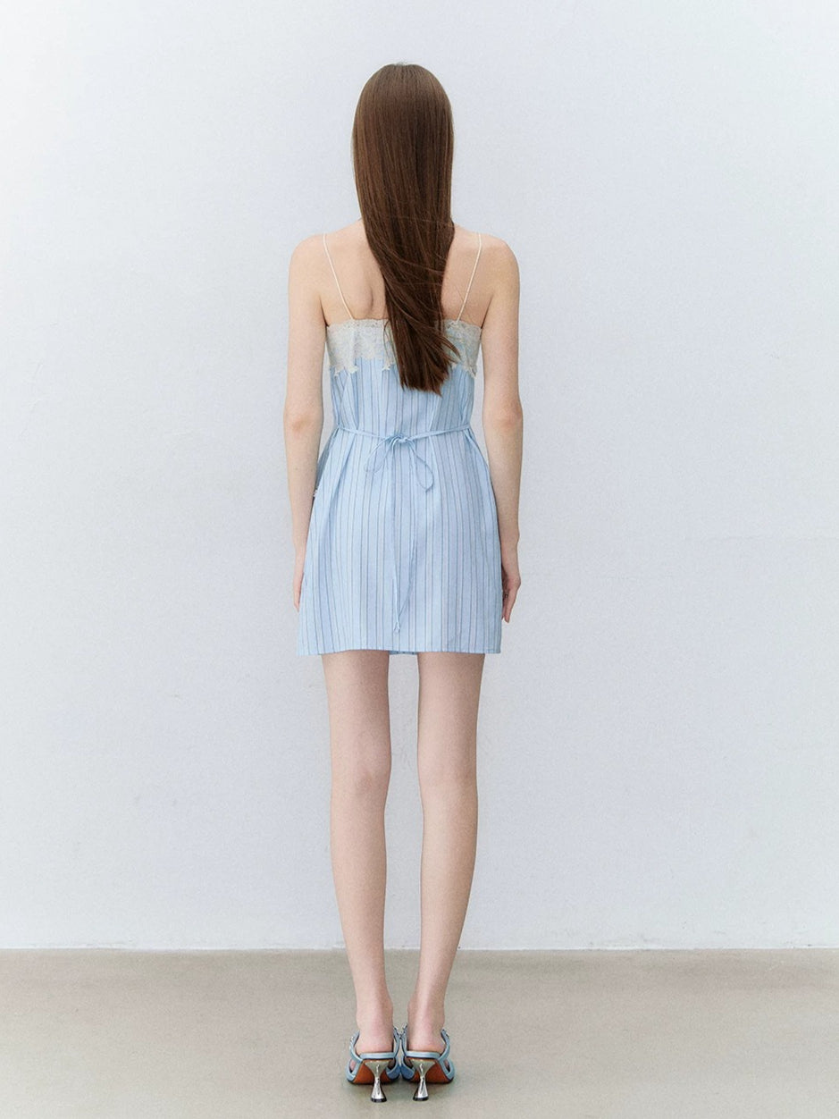 Sea Letter Lace Slip Dress