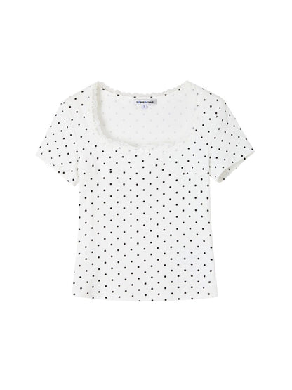Square Neck Lace Tee
