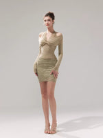 Lace Knit 2-in1 Blouse & Skirt Set