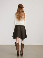 Layered Cowl Neck Knit Sweater