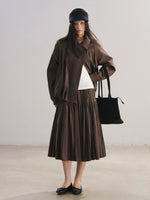 Asymmetric Lapel Bud Hem Jacket