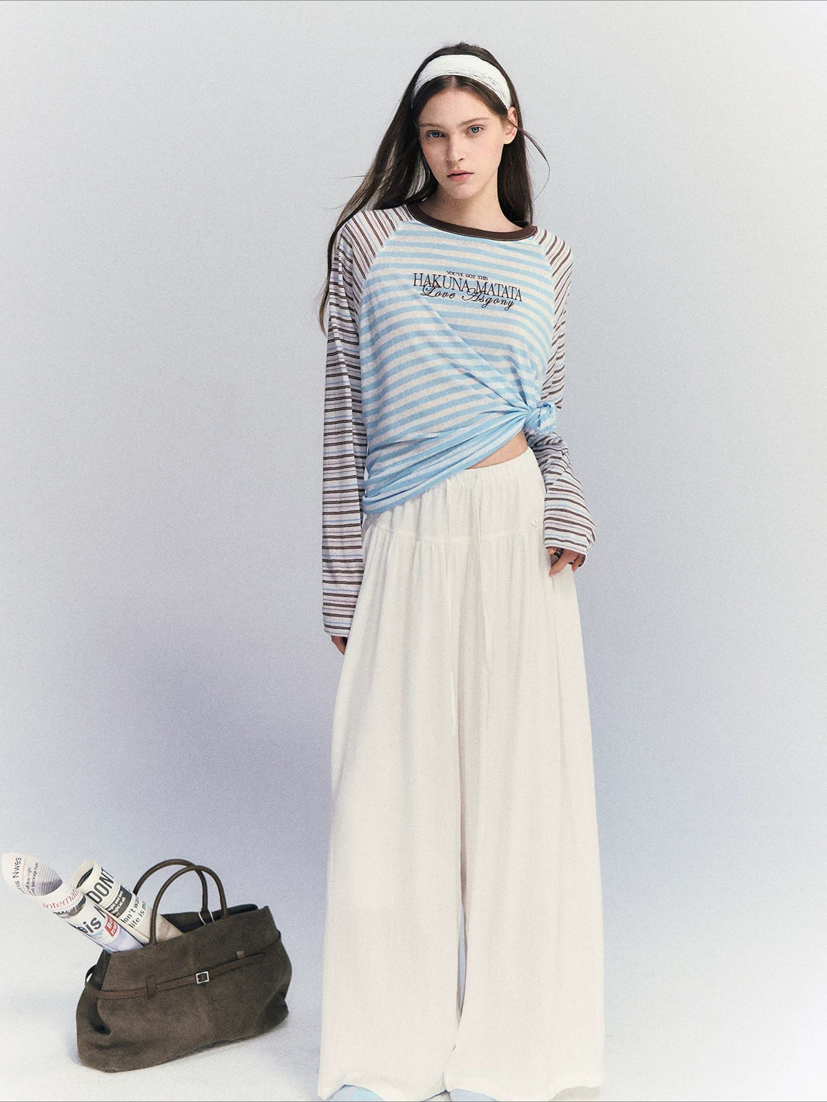 Linen Blend Wide Pants