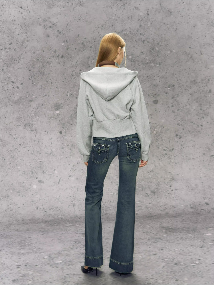 Two-Tone Zip Hoodie