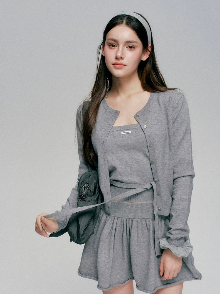 Wool Blend Knit Set